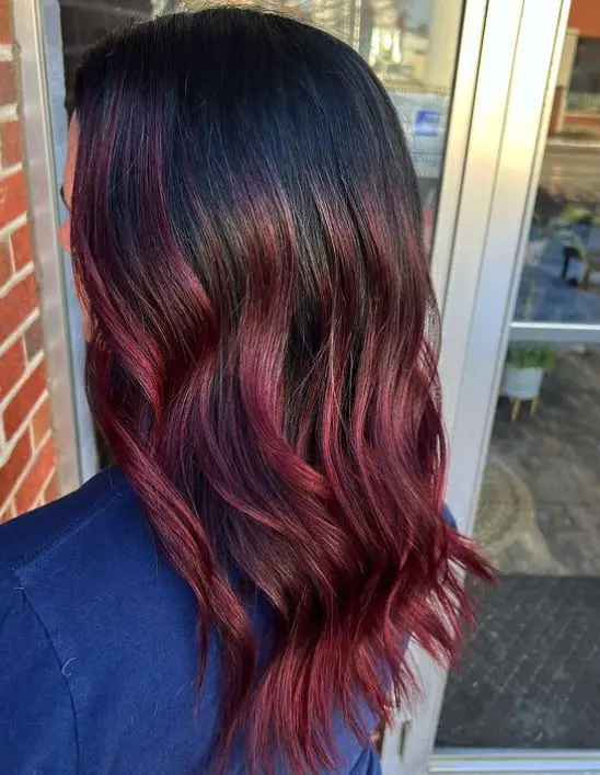 Vibrant Black Cherry Ombre