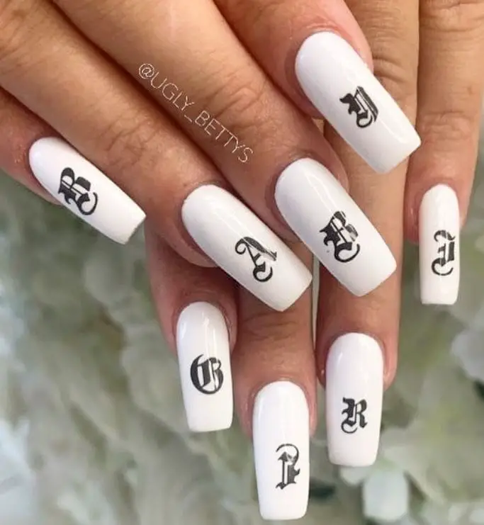 White nail designs With Write-ups