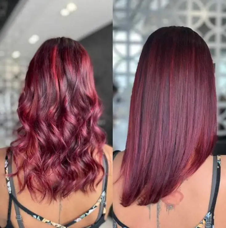 Wine Red With Black Streaks