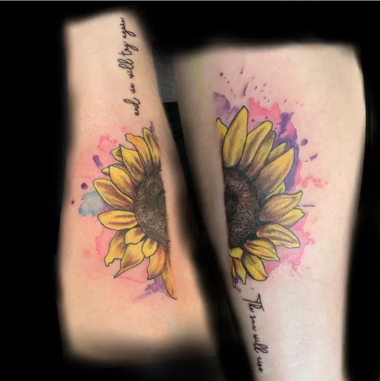 artistic sunflower tattoos