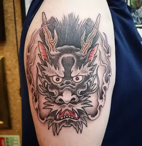 bold and bright dragon tattoo