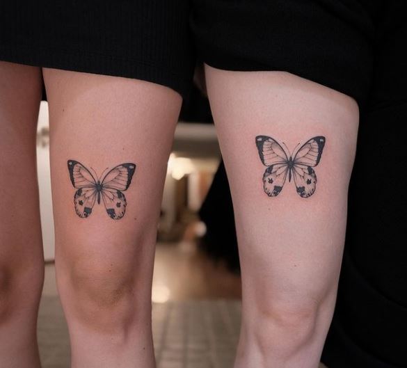 butterfly sister tattoos
