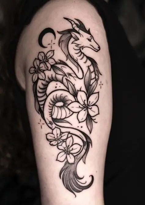 calm dragon tattoo