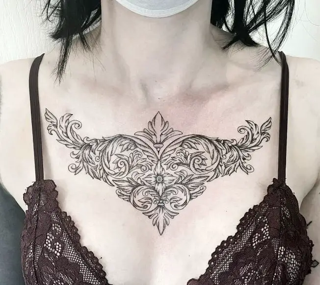 creative chest tattoo