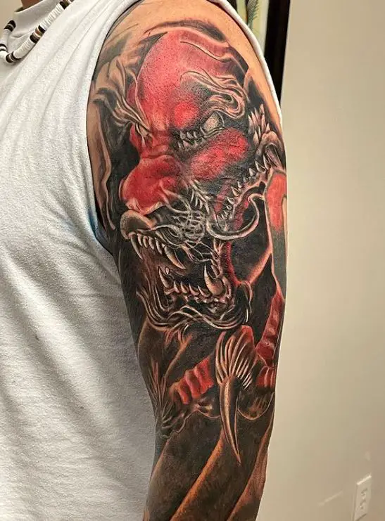fierce japanese dragon tattoo