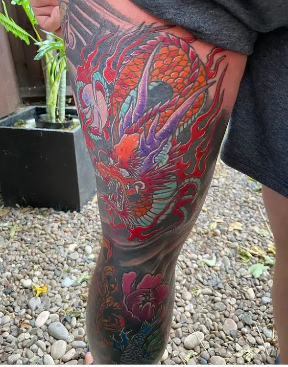 full colour dragon tattoo