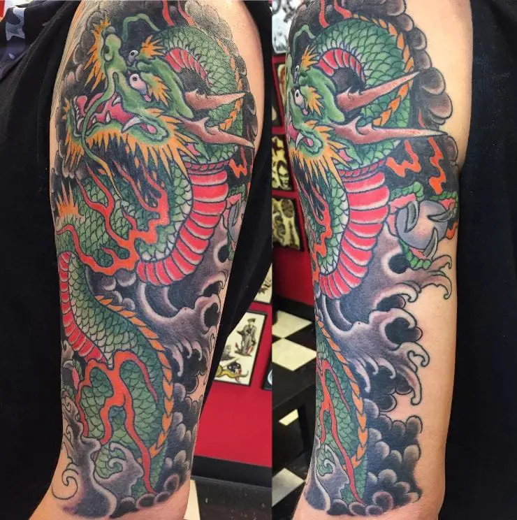 iron hand dragon tattoo