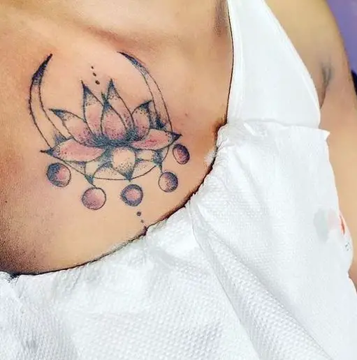 lotus and moon tattoo