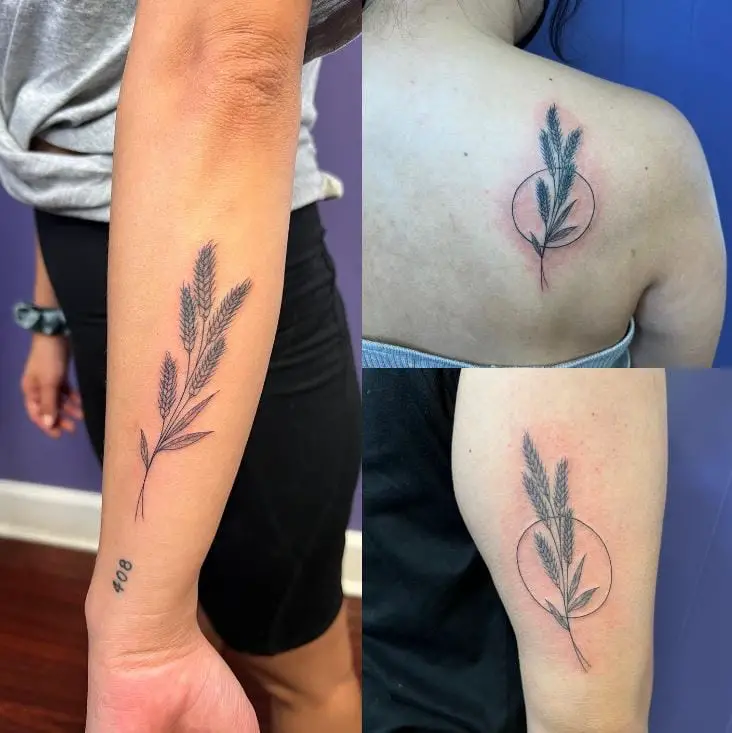 matching plant sister tattoos