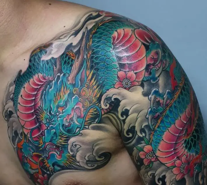 oriental japanese dragon tattoo