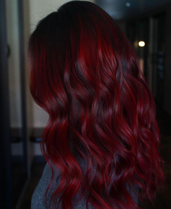 red hair dye with blue undertones