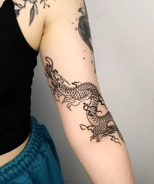 rising dragon tattoo
