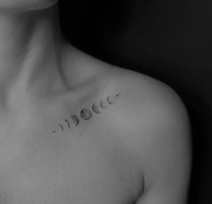 simple moon phases tattoo
