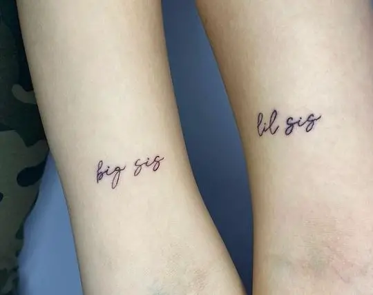 simple sister tattoos