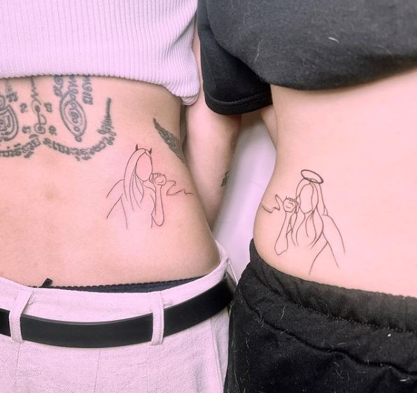 sisters connection tattoo
