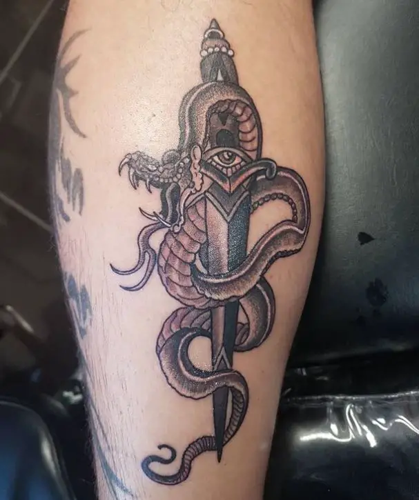 snake and sword tattoo