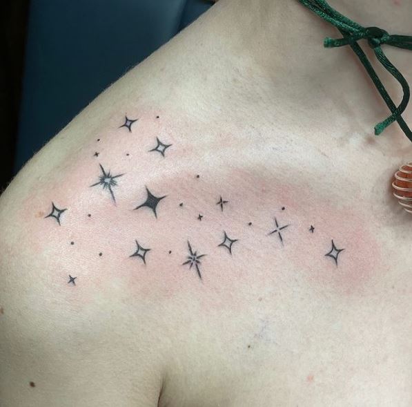 star chest tattoo