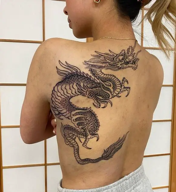 subtle Japanese dragon tattoo