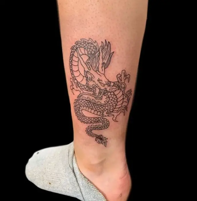 subtle japanese dragon tattoo design