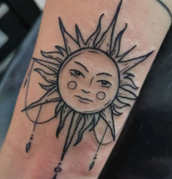 sun sister tattoo