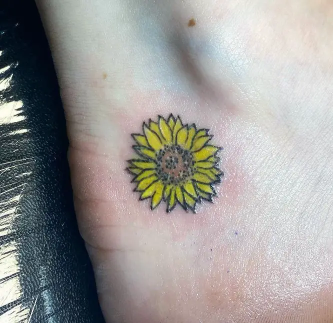 sunflower tattoo without the stem