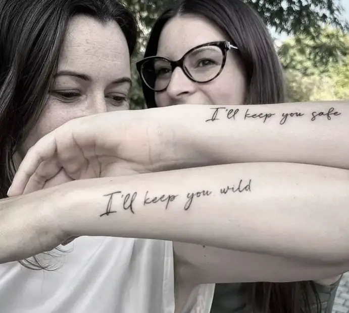 sweet sister tattoos with wording