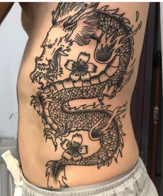 torso dragon tattoo