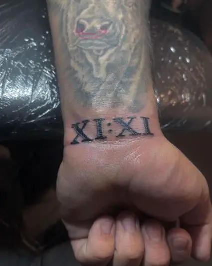 XI XI Date Wrist Tattoo