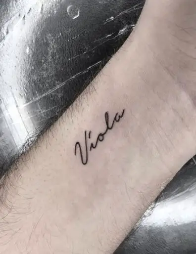 Name Tattooed on the Wrist