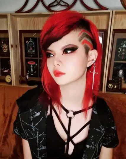 Black and Red Emo Hairstyle