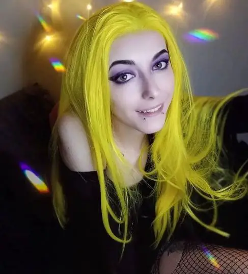 Bright Yellow Emo Hair