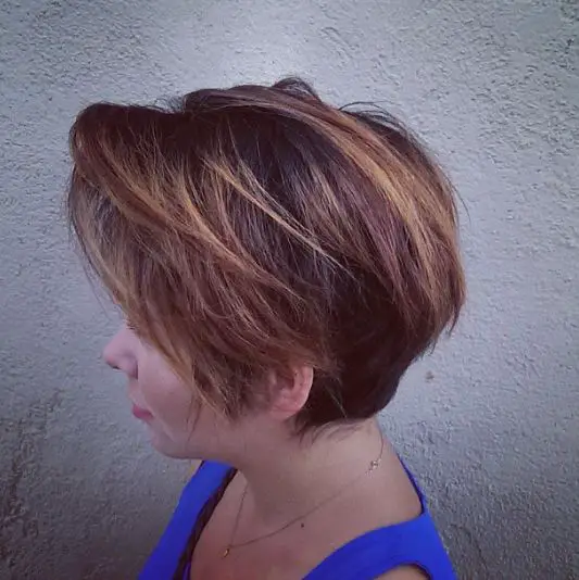 Brown Hair with Caramel Highlights
