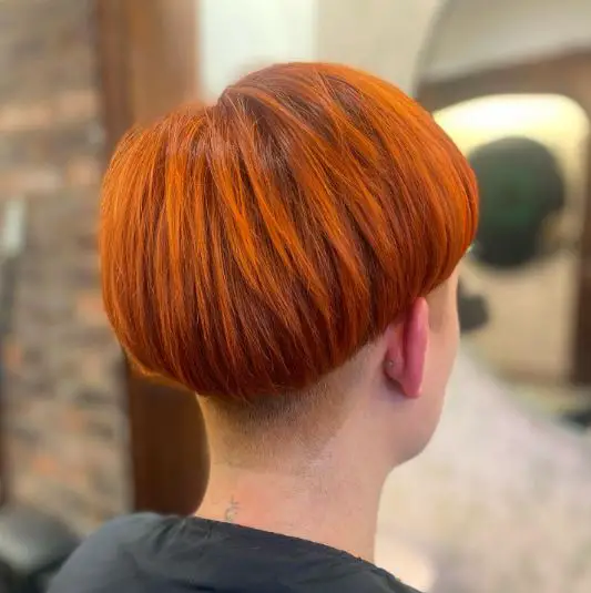 Burnt Orange Purdy Wedge Hair