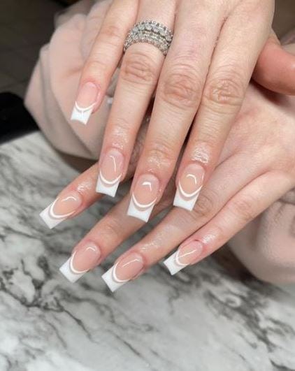 Clean White Classic French Manicure