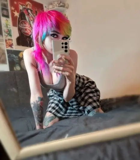 Colorful Emo Girl Hairstyle