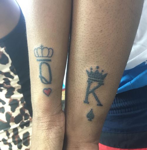 Crown and Letter Tattoo