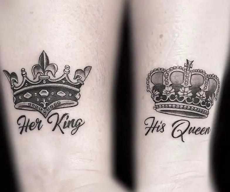 Crowned Her King and His Queen Tattoo