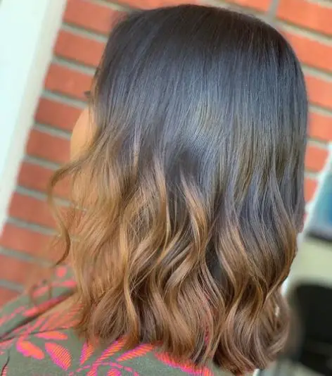 Curly Hair with Brown Ombre