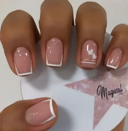 Cute Acrylic French Nails