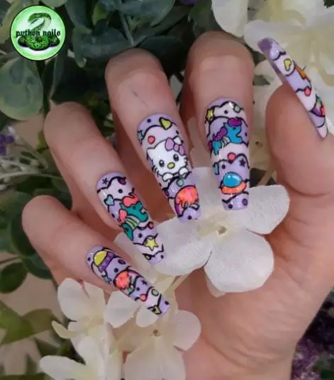 Cute Set of Hello Kitty Nails