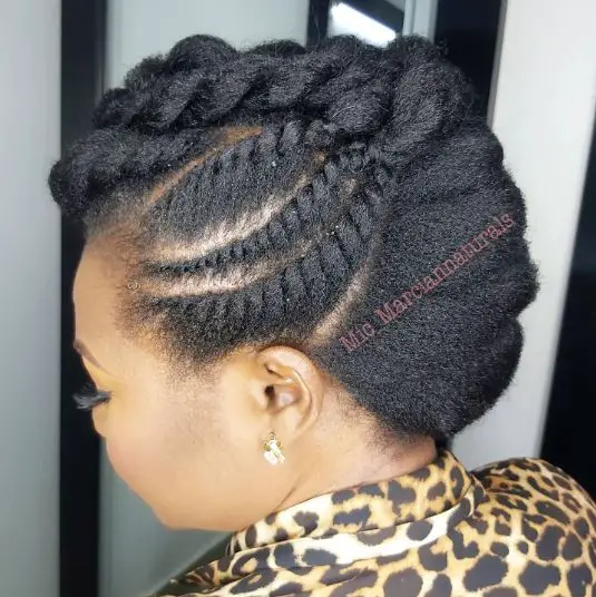 Flat Twists Updo Hairstyle