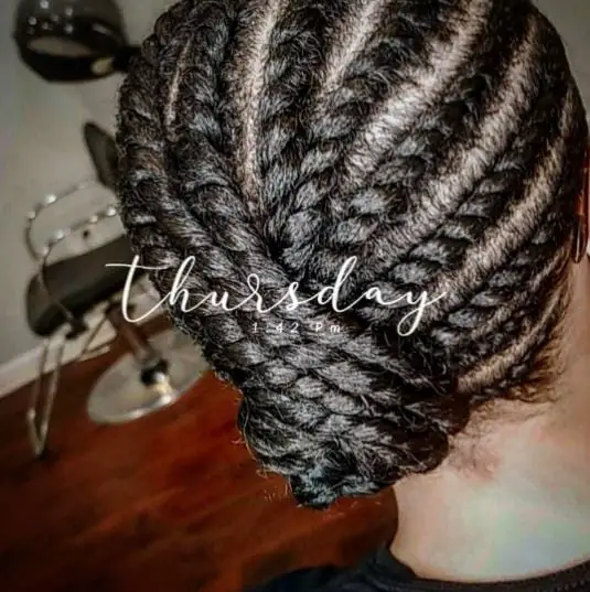 Flat Twists With Twisted Bun