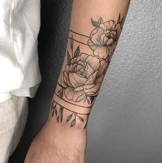 Flower Wrist Tattoo For Men