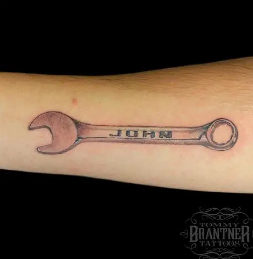 Forearm Wrench Tattoo