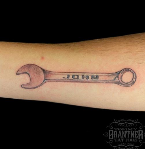 Forearm Wrench Tattoo