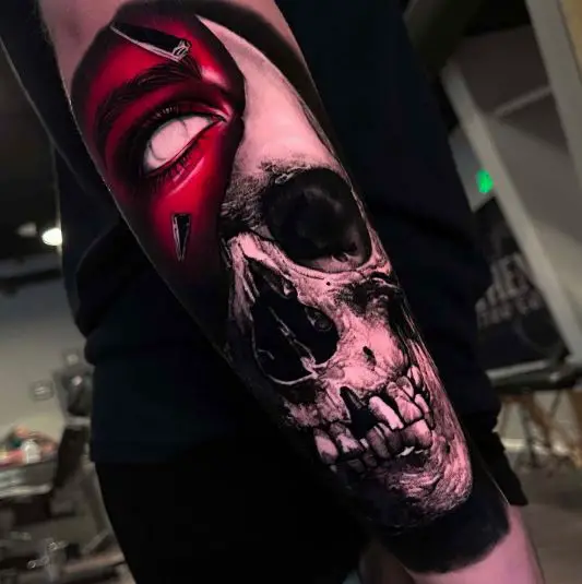 Gothic Skeleton Sleeve Tattoo