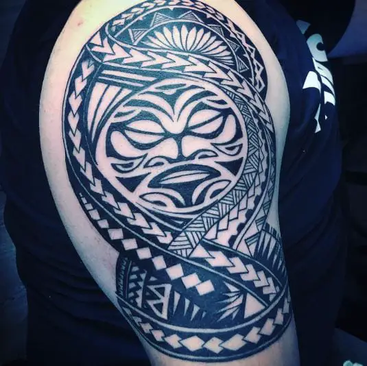 Half Sleeve Tribe Tattoo