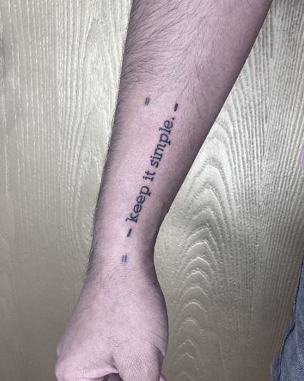 Keep It Simple Forearm Tattoo