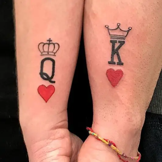 King and Queen Arm Tattoo