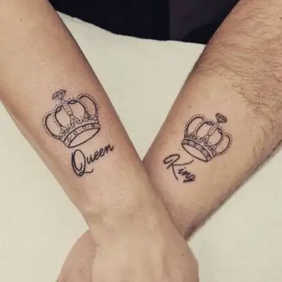Voorkoms King Queen Couple Tattoo Waterproof Men and Women Temporary Body  Tattoo  Amazonin Beauty